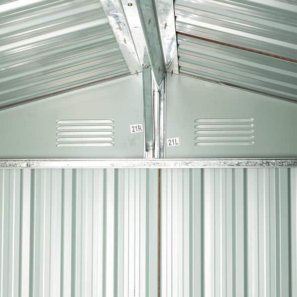 6 ft. W x 6 ft. D Metal Shed with Double Door (36 sq. ft.)