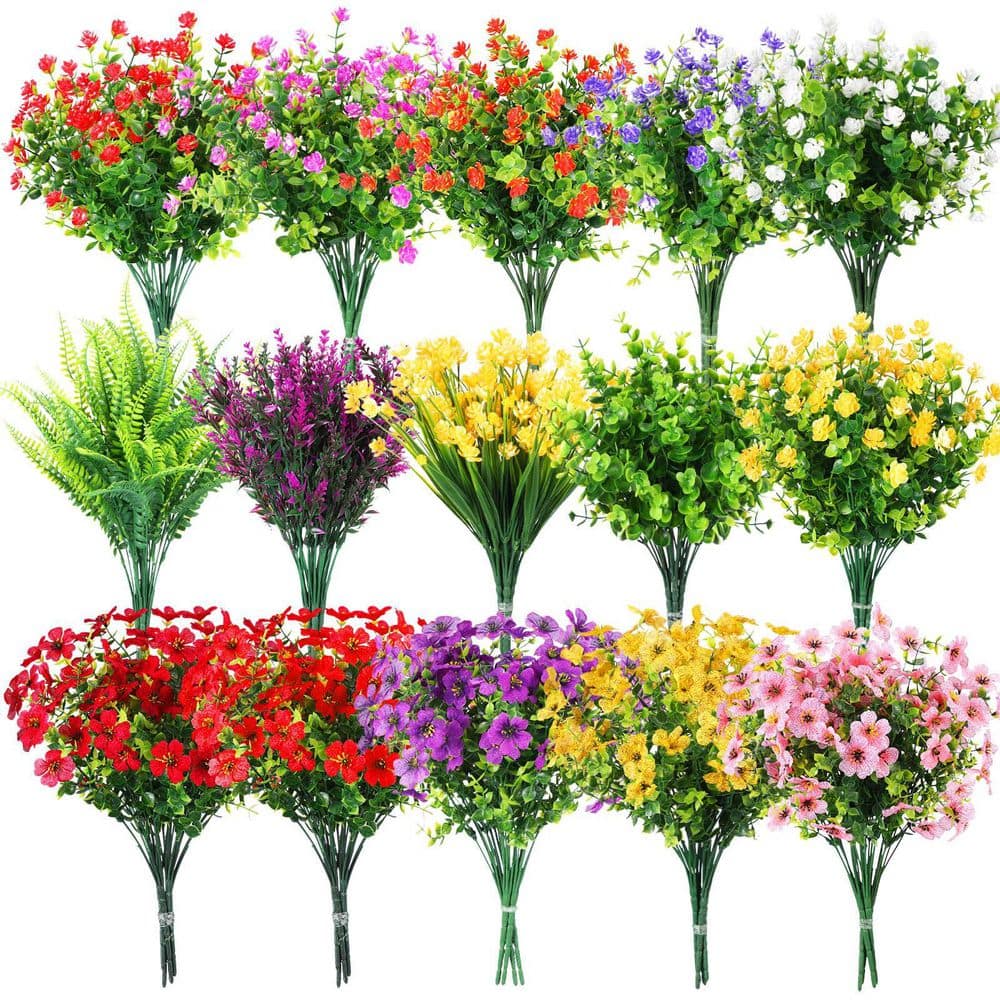 13.8 in. Multi-Colored Indoor/Outdoor Artificial Flower,60 Bundles
