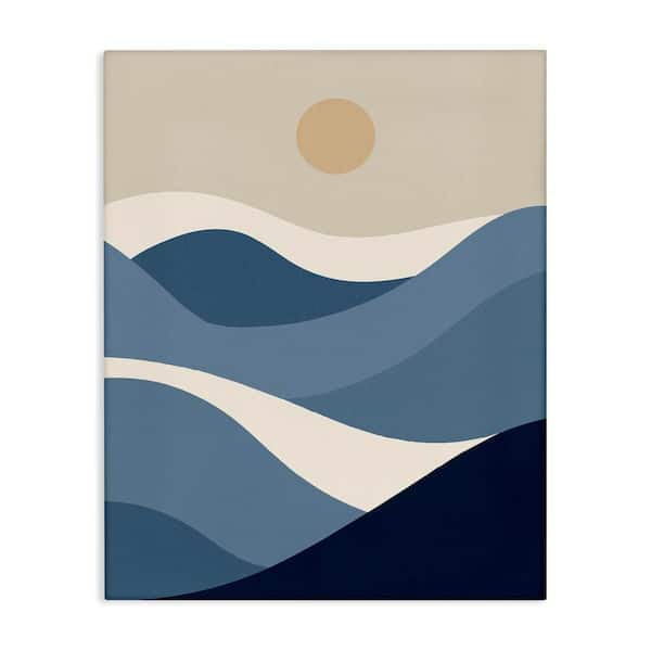 Moon over Blue Hills by Daphne Polselli Unframed Nature Graphic Art Print 48 in. x 36 in.