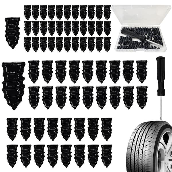 70 Pieces Tire Repair Nail Kit Rubber Screw Plug Flat Tire Fix Tool for Car Motorcycle Truck Jeep Puncture Vacuum
