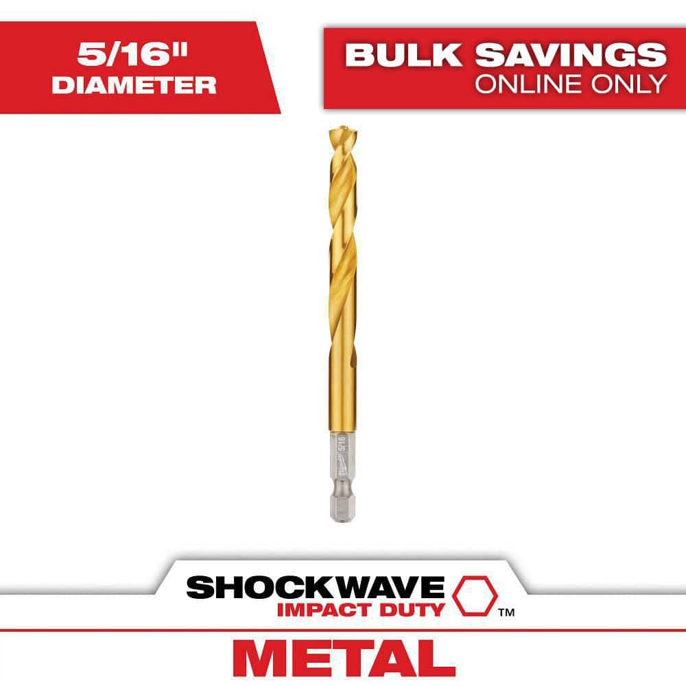 Milwaukee SHOCKWAVE 5/16 in. Titanium Twist Drill Bit 48-89-4617