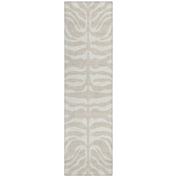 Addison Rugs Chantille Machine Washable Indoor/Outdoor Abstract ACN1042 Beige 2 ft. 3 in. x 7 ft. 6 in. Area Rug
