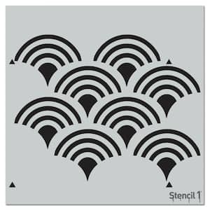 Scallop Repeat Pattern Stencil