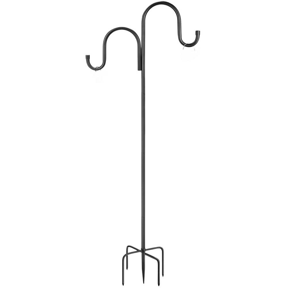 79 in. Black Metal Heavy Duty Double Shepherds Hooks for Outdoor Bird Feeders Lanterns Plants with 2 Hooks 1-Count price history on PriceWatchPro