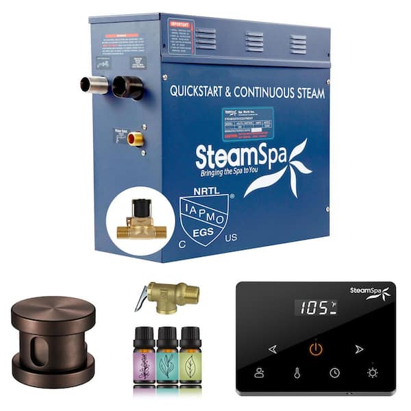 Oasis Series 4500-Watt Steam Generator with Continuous Steam Fully Wireless Control and Auto-Drain in Bronze