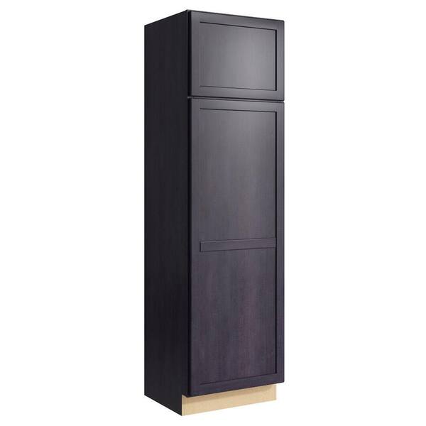 Cardell Pallini 24 in. W x 21 in. D x 84 in. H Linen Cabinet in Ebon Smoke