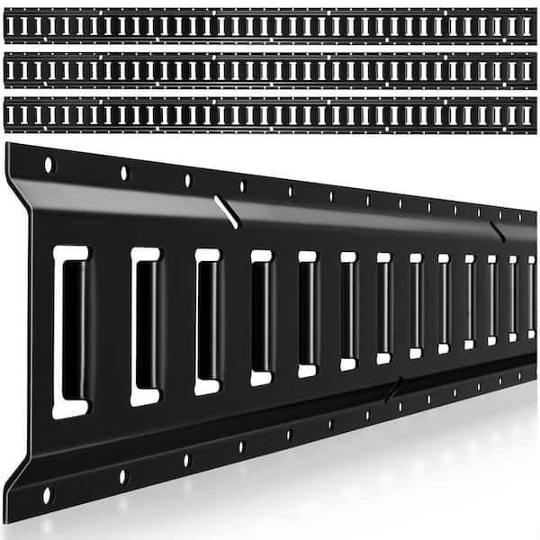 E-Track Tie-Down Rails, 4 Pack, 7.7 ft. E Track Rails Secures Cargo and Heavy Loads Up to 2,000 lbs., for Garages, Vans