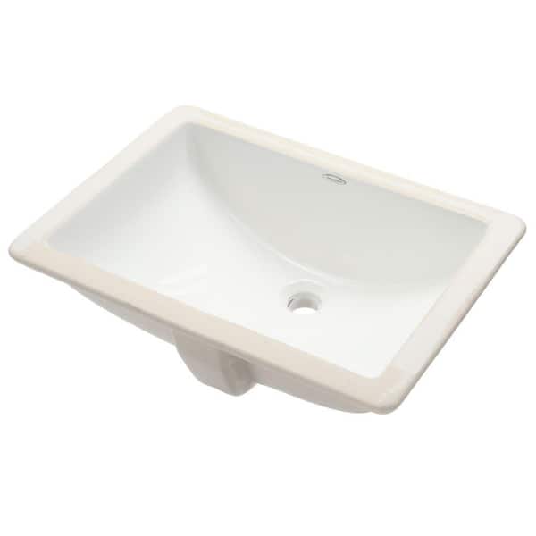 American Standard Studio Rectangular Undermounted Bathroom Sink in White