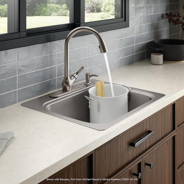 Verse Stainless Steel 25 in. Single Bowl Drop-In Kitchen Sink