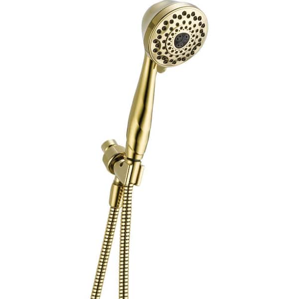 Delta 7-Spray Shower Mount Hand Shower in Polished Brass