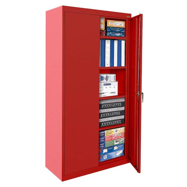 APPROVED VENDOR Storage Cabinet: 36 in x 24 in x 72 in, 4 Shelves, Swing  Handle & Keyed, 24 ga Panel