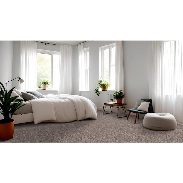 Cherry On Top II Porch Swing Brown 15 ft. wide 56 oz. Solution Dyed Polyester Texture Carpet - Installation Required