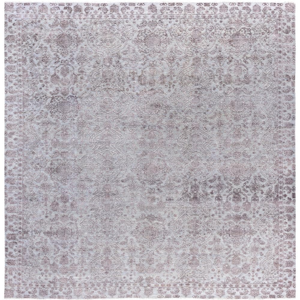 Ikat Gray 8 X 10 Hand-Knotted Wool Silk Indoor Area Rug price history on PriceWatchPro