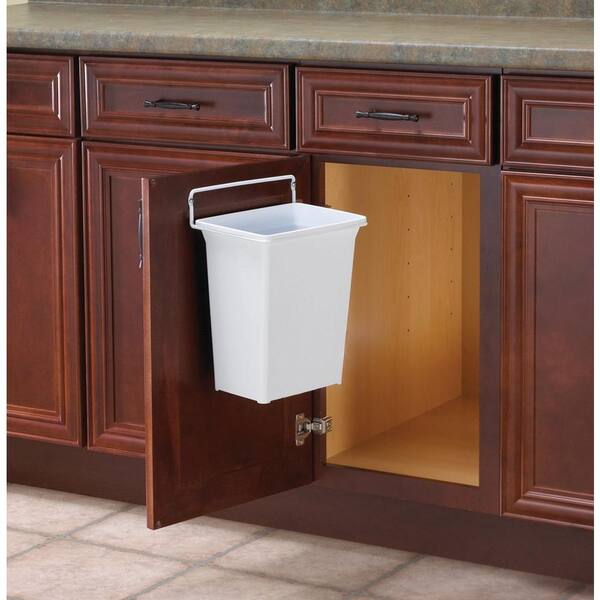 home depot white kitchen trash can