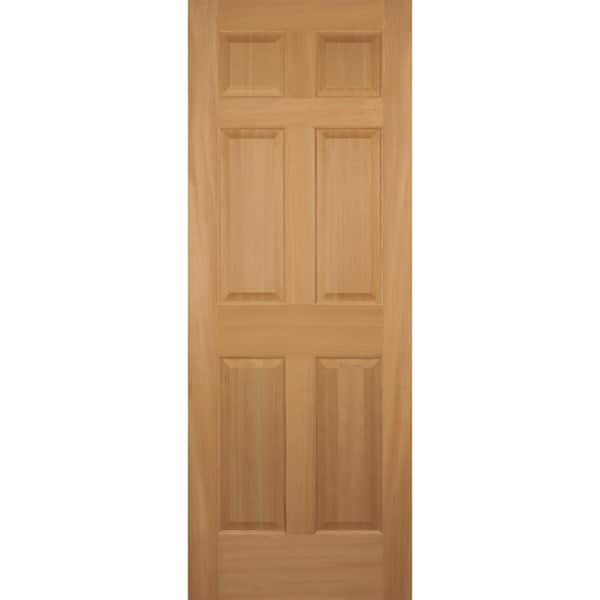 Builders Choice 28 in. x 80 in. 6-Panel Right-Hand Hemlock Single Prehung Interior Door