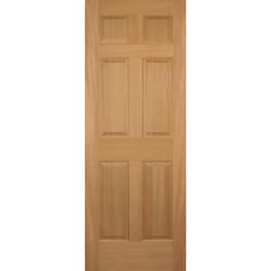 32 in. x 80 in. 6-Panel Left-Hand Hemlock Single Prehung Interior Door