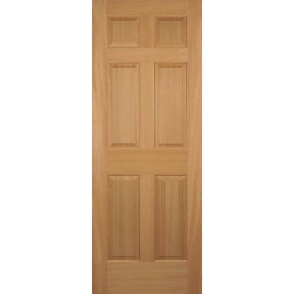 Builders Choice 32 in. x 80 in. 6-Panel Left-Hand Hemlock Single Prehung Interior Door