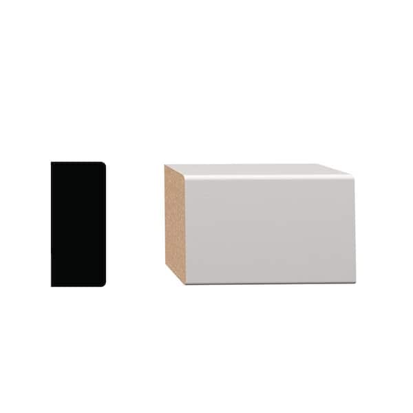 11/16 in. D x 1-1/2 in. W x 96 in. L MDF Primed 1 x 2 E2E Moulding Pack (6-Pack)