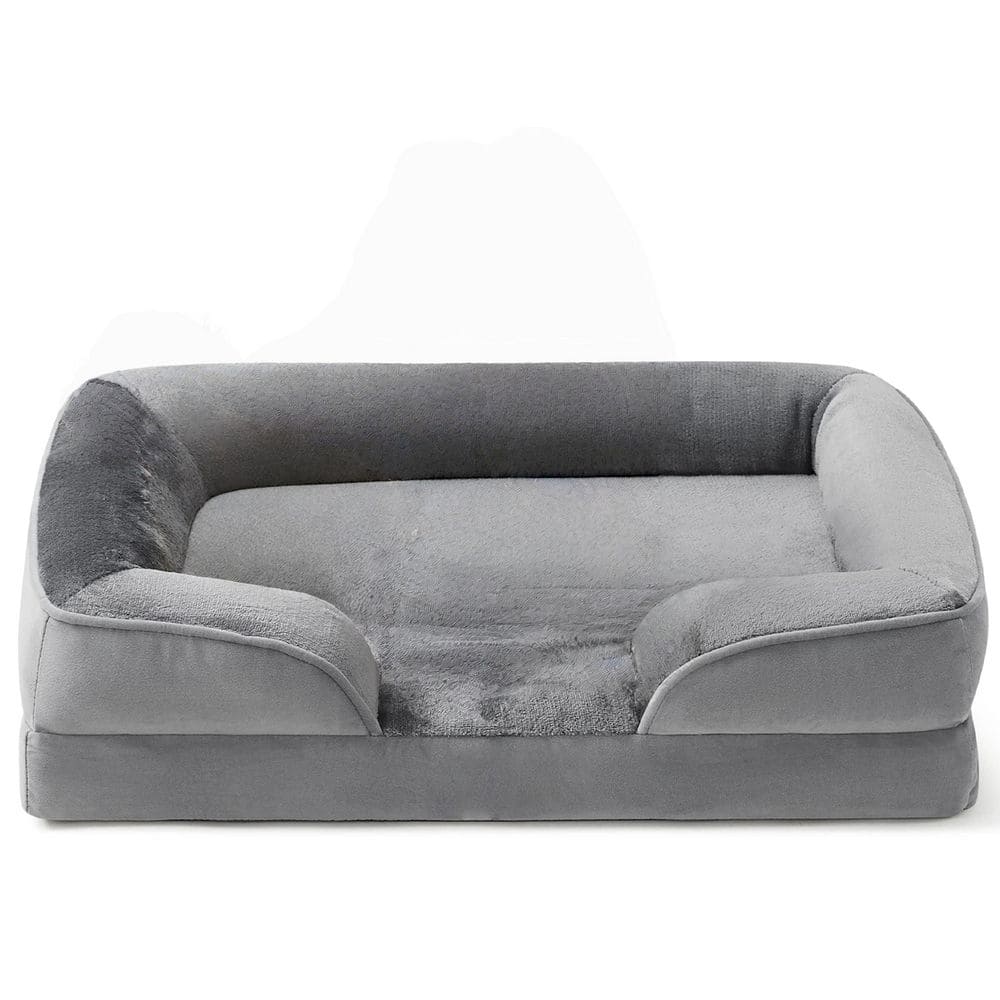 24 in. x 18 in. x 6 in. Grey Orthopedic Dog Bed, Supportive Foam Pet Bed with Removable Washable Cover for Small Dogs price history on PriceWatchPro