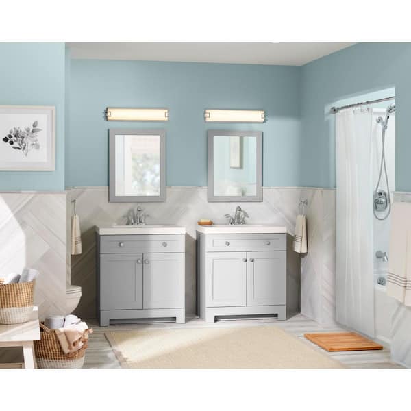 Glacier Bay Everdean 31 in. W x 19 in. D x 34 in. H Single Sink  Freestanding Bath Vanity in Deep Blue with White Cultured Marble Top  EV30P2-DB - The Home Depot