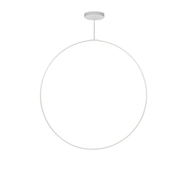 KUZCO Cirque 60-in 1 Light 70-Watt White Integrated LED Pendant Light
