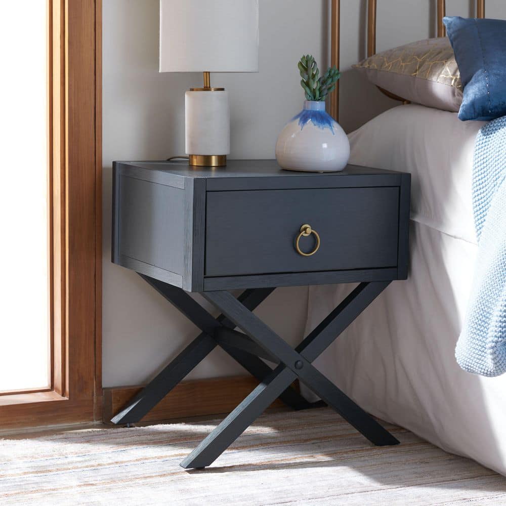 Sadie Navy 1-Drawer Nightstand