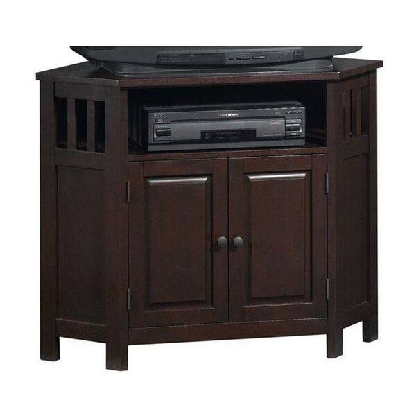 Unbranded 38 in. W Mission Style Chestnut Corner TV Stand