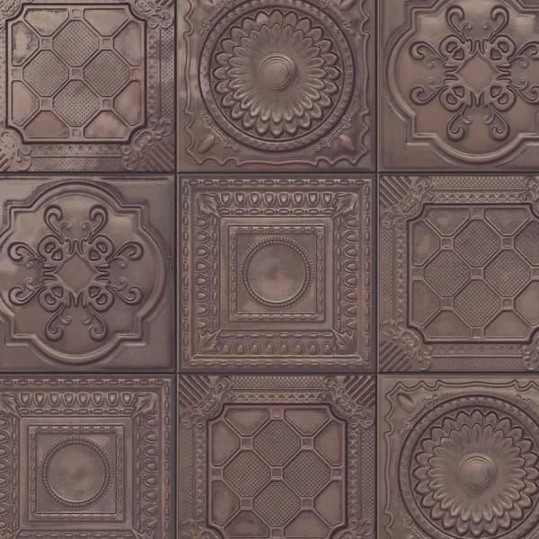 Ritz Metallo Copper 8 in. x 8 in. Ceramic Wall Tile (10.76 sq. ft./Case)