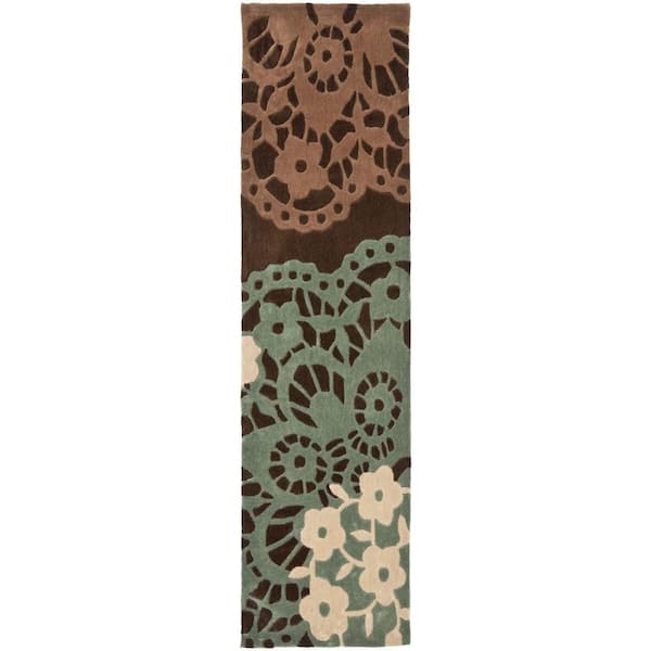 Safavieh Modern Art Brown/Multi 3 ft. x 10 ft. Runner Rug
