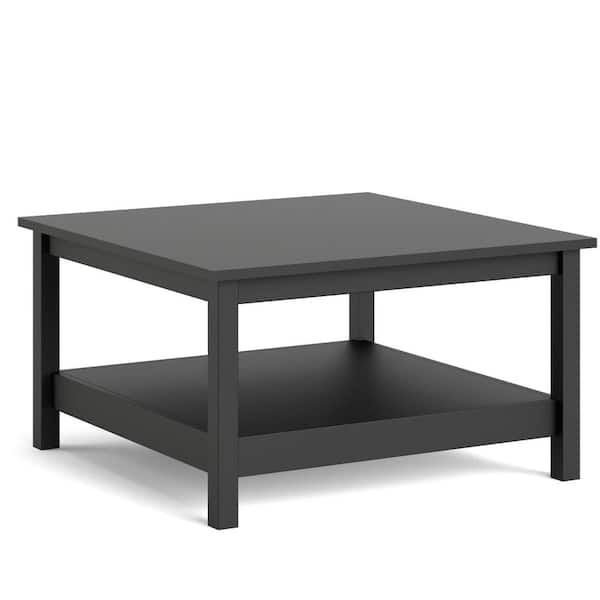 actually Unfavorable Discuss Tvilum Madrid 32 in. Black Matte Engineered Wood Square Coffee Table  79667gmgm - The Home Depot