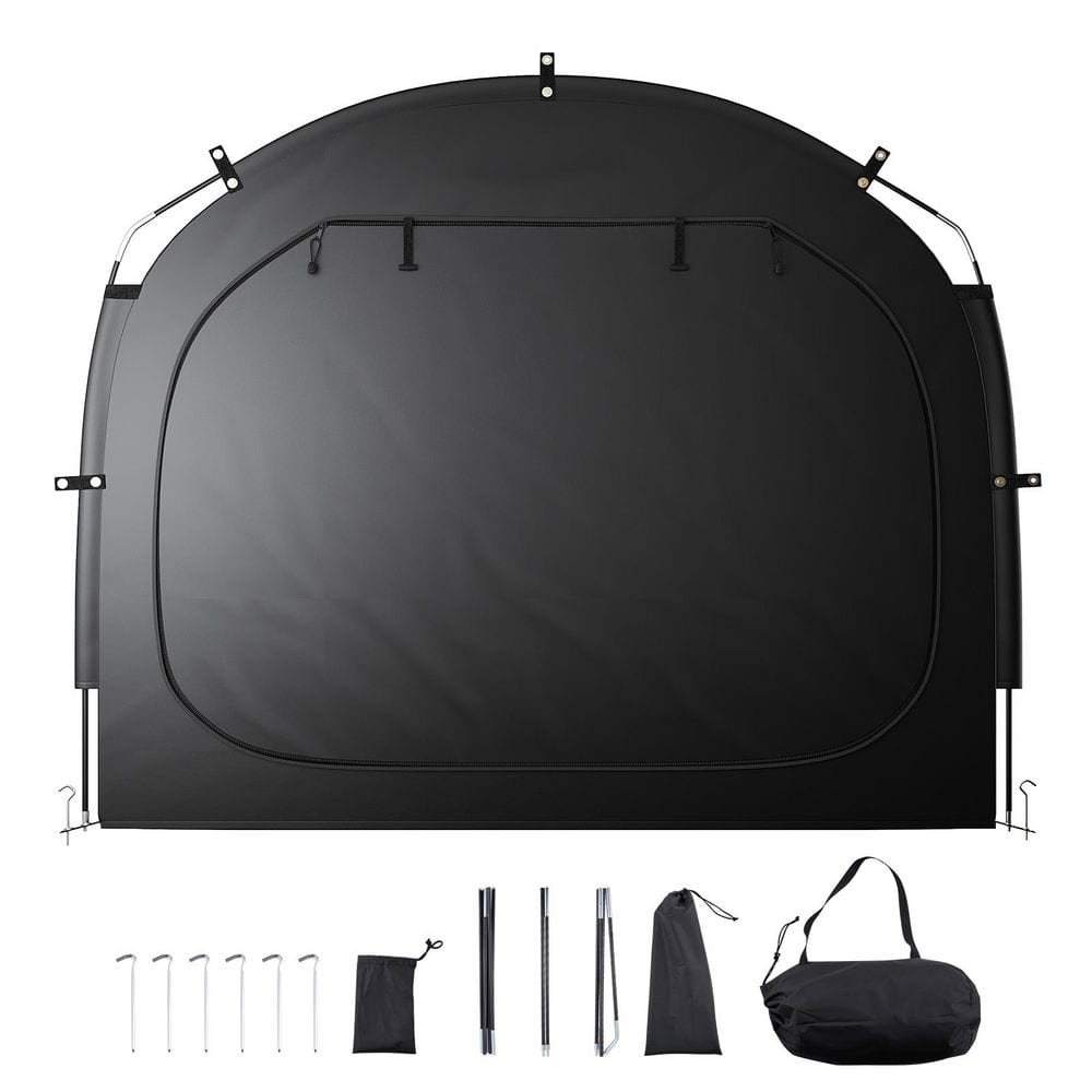 Outdoor Bike Storage Tent 7 ft. x 8 ft. Black for 5 Bicycles, Spacious and Ventilated with Waterproof Design price history on PriceWatchPro