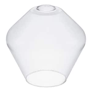 2-1/4 in. Fitter Clear Glass Merlot Pendant Lamp Shade