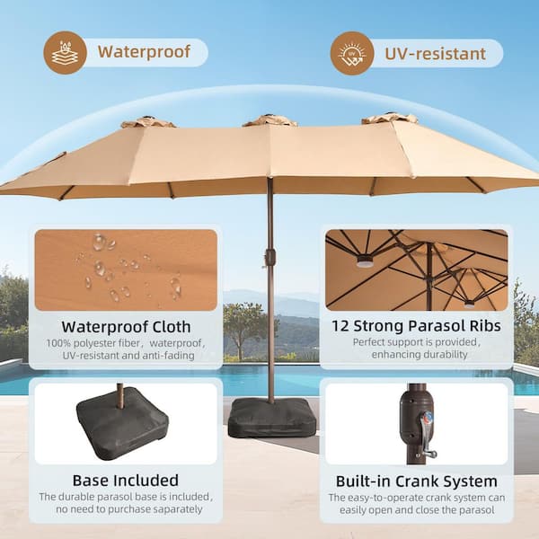 extra large rectangle patio umbrella replacement Canopy for Wilson Fisher Rect 11' x 8' Featuring a fade TAJMDGW 10' X 13' Rectangle