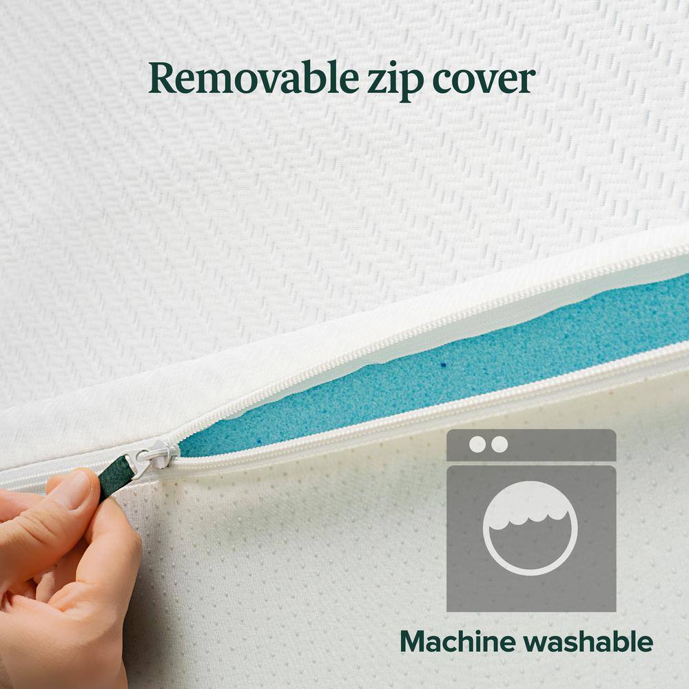 Twin 4" White Gel Memory Foam Mattress Topper