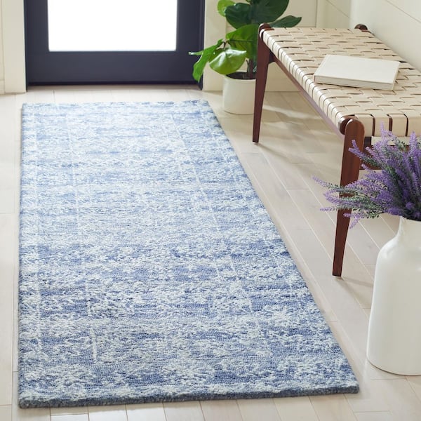 Marquee Navy 3 ft. x 8 ft. Persian Oriental Runner Rug