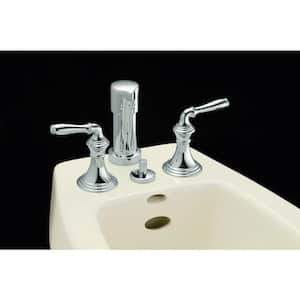 Devonshire 2-Handle Bidet Faucet in Polished Chrome with Vertical Spray