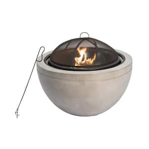 30 in. x 22.83 in. Round Wood Burning Outdoor Concrete Fire Pit