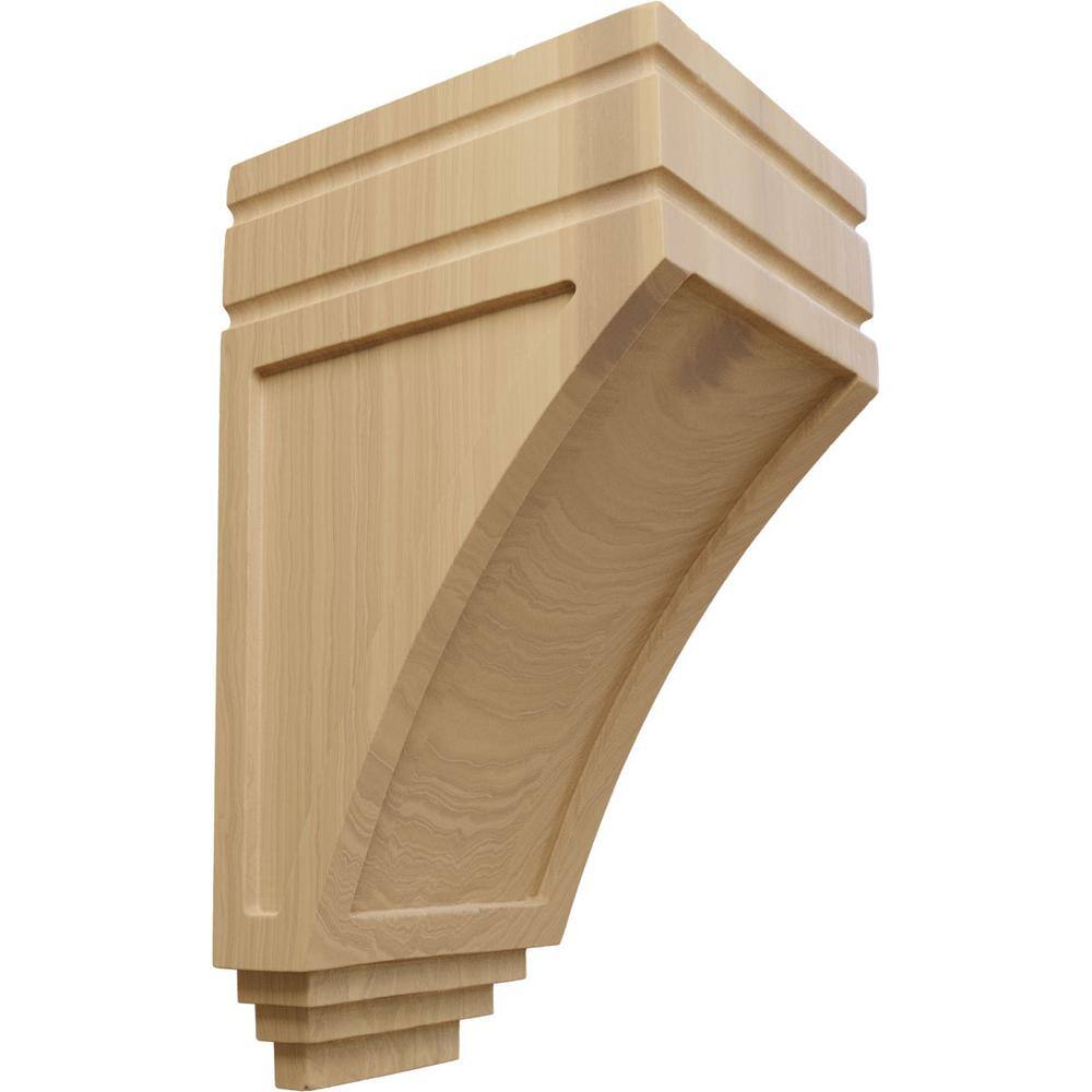 Ekena Millwork 6 in. x 5 in. x 10-1/2 in. Unfinished Wood Cherry Medium San Juan Wood Corbel