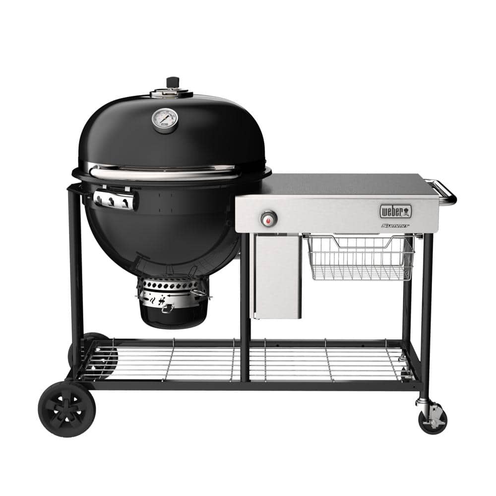Weber Summit Kamado S6 Charcoal Grill Center Grill in Black 18501101 - The  Home Depot