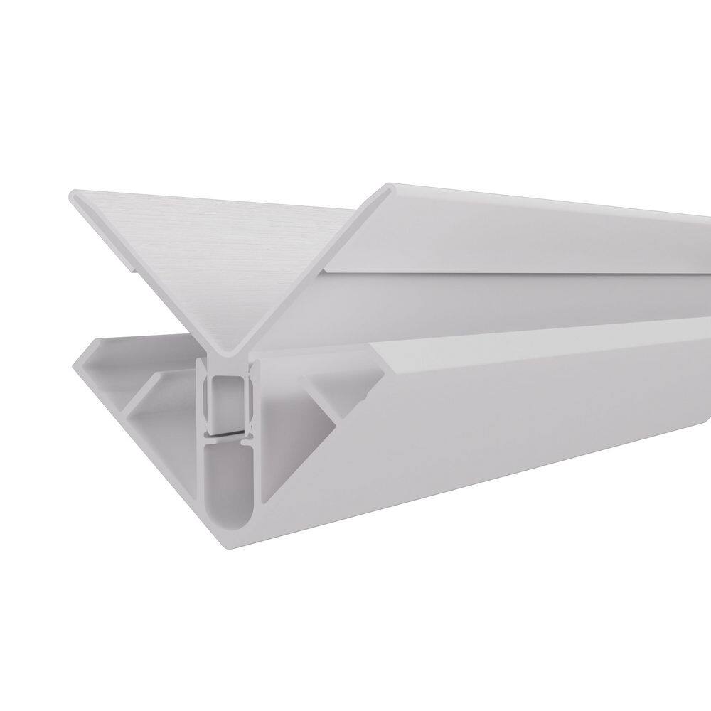 Alusions 2.63 in. x 2.69 in. x 8 ft. Arctic Snow White Composite Aluminum Inside Corner Trim Kit  for .5 in. Board price history on PriceWatchPro