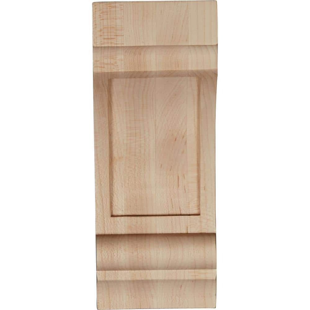 Alder Wood 8" Hand-Carved Decorative Corbel