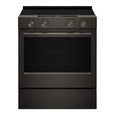 30 in. 5 Element Slide-In Electric Range in Black Ore wih EvenHeat Hyper Element