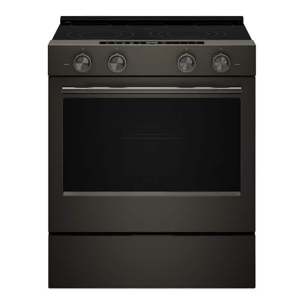 30 in. 5 Element Slide-In Electric Range in Black Ore wih EvenHeat Hyper Element