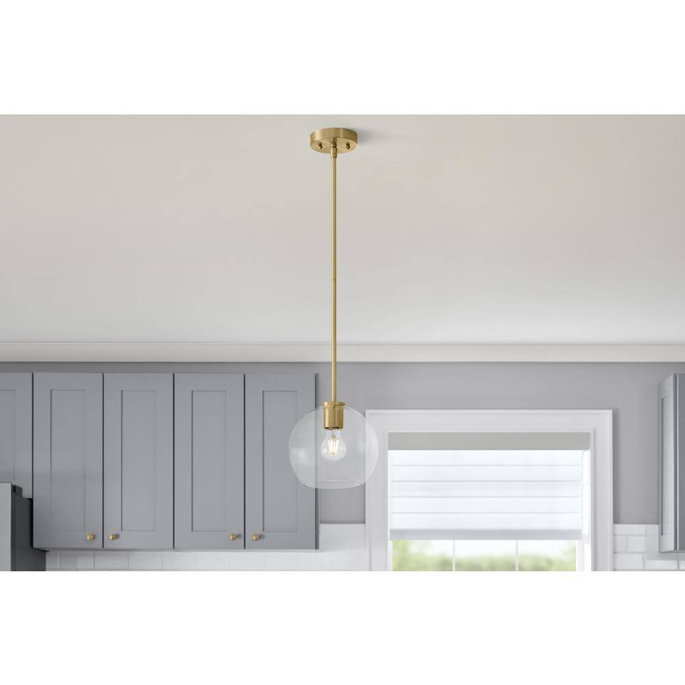 Buy Brushed Gold Pendant Light Kit with Full Metal Rod Online at Lowest