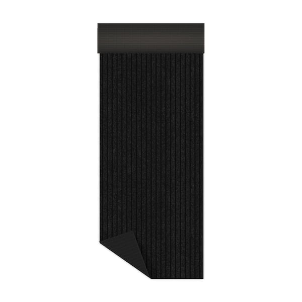 Gray-Industrial Rib 31 in. x 25 ft. Utility Runner Rug - Custom Lengths up to 55 ft, Heavy-Duty, Non-Slip, All-Weather