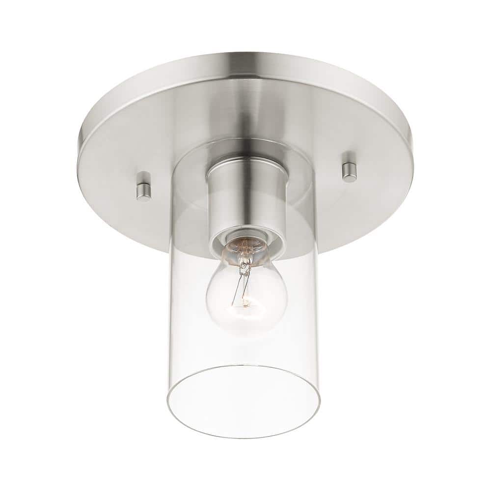 Zurich 9'' Brushed Nickel Modern Flush Mount Light