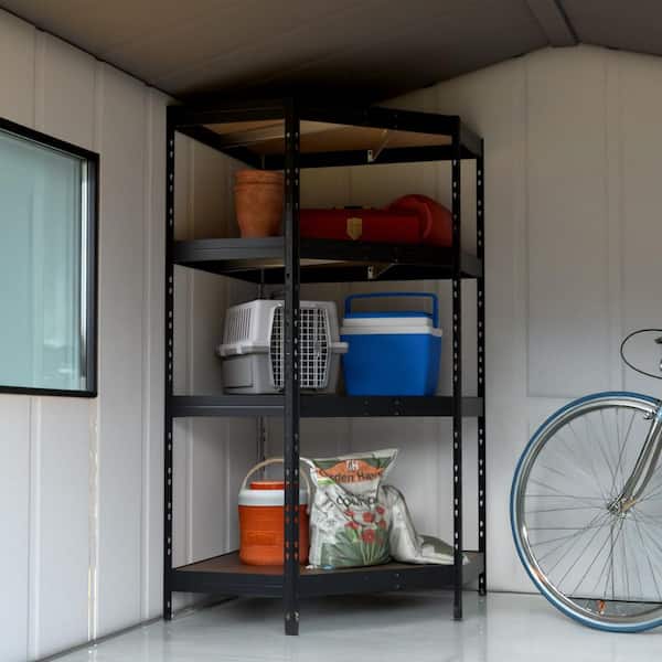 Garage Series 4-Tier Galvanized Steel Storage Shelving Unit, Matte Dark Gray, HDF Racks (36 in. W x 71 in. H x 36 in. D)