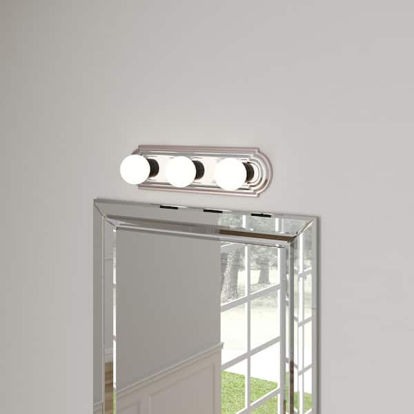 Hampton Bay 18 in. 3-Light Chrome Retro Modern Vanity