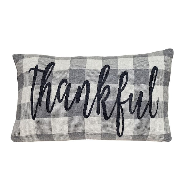 Thankful Buffalo Plaid Lumbar Throw Pillow Thankful Buffalo Plaid Lumbar Throw Pillow