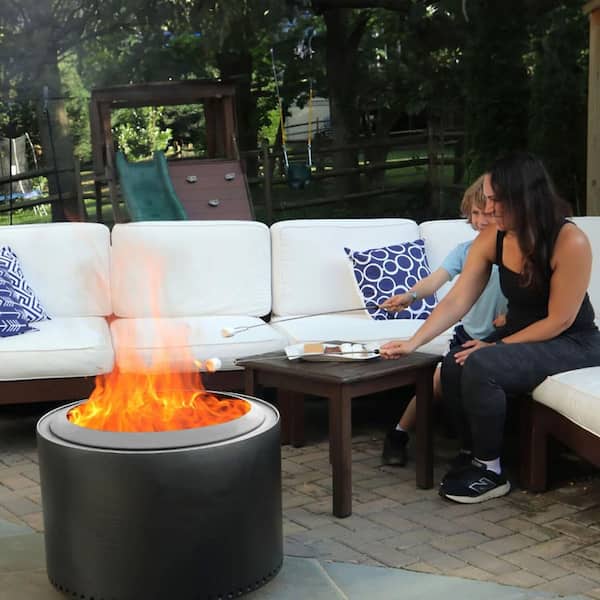 Coleman Cityscapes 25 in. Stainless Steel Outdoor Wood Burning